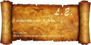 Ledermeier Edda névjegykártya
